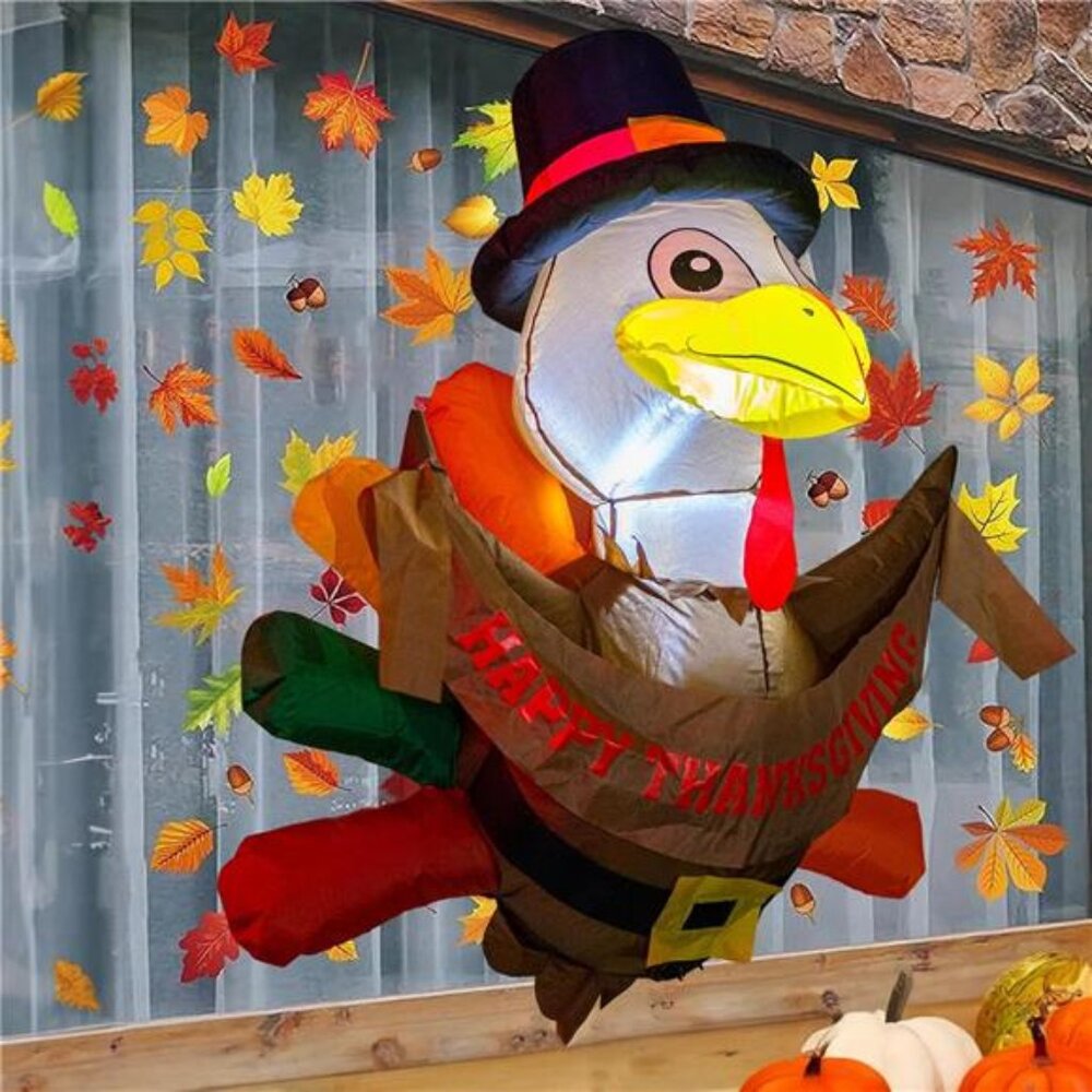 New 3.5 FT Thanksgiving Inflatable Decorations Outdoor, Turkey Broke - Picture 6 of 7